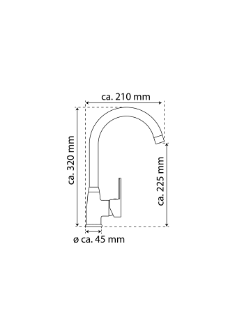 Eisl DIZIANI Spültischarmatur, Schwarz matt