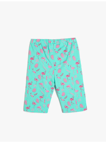 KOTON Leggings in Türkis Gemustert