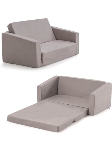 COSTWAY 2 in 1 Klappsofa 18-36 Monate in Taupe