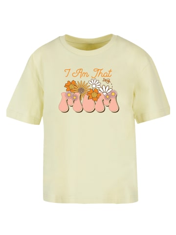 F4NT4STIC T-Shirt Muttertag Blumen Mama in softyellow