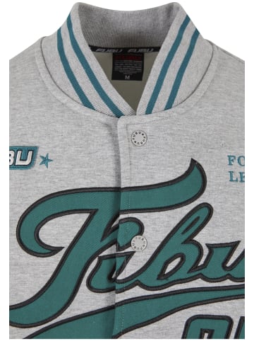FUBU College Jackets in heather grey/green