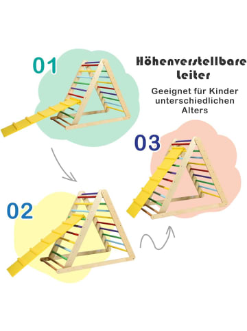 COSTWAY 2-in-1 Kletterdreieck in Bunt