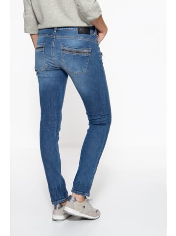 ATT Jeans ATT Jeans ATT JEANS Slim Fit Jeans mit Zier-Reißverschlüssen Lindsey in blau