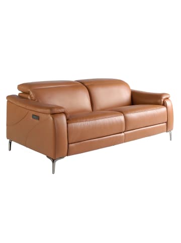 Angel Cerdá Relax-Sofa 6181 in Braun / Stahl