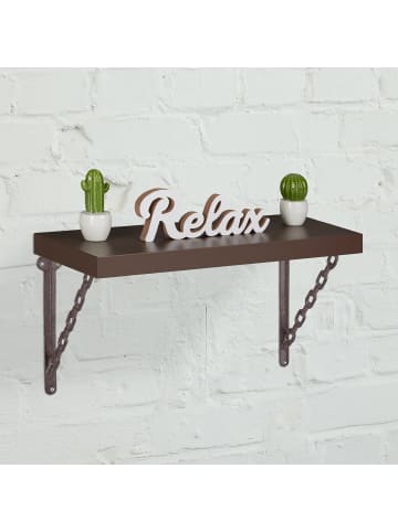 relaxdays 10x Regalwinkel in Rostbraun