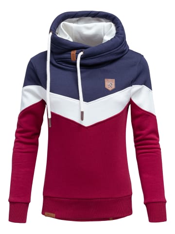 REPUBLIX Kapuzenpullover BRISTOL in Navyblau/Weiß/Bordeaux