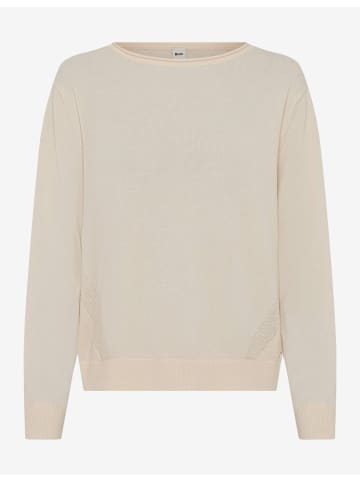 BRAX Strickpullover mit Cashmere und U-Boot-Ausschnitt in Dark Ecru