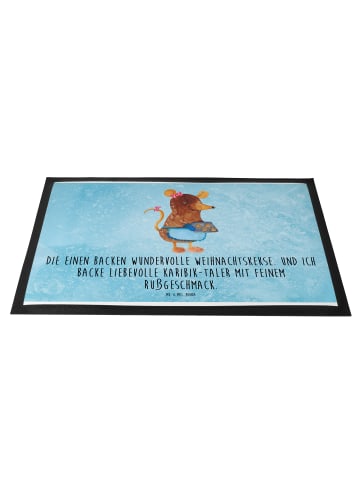 Mr. & Mrs. Panda Schuhabstreifer Maus Kekse mit Spruch in Eisblau