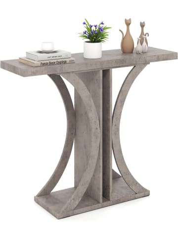 COSTWAY Konsolentisch 100 cm in Grau
