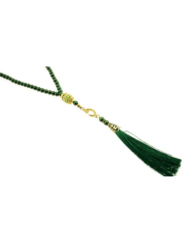Almina Gebetsketten 45 cm 99 Perlen mit Fransen in Grün