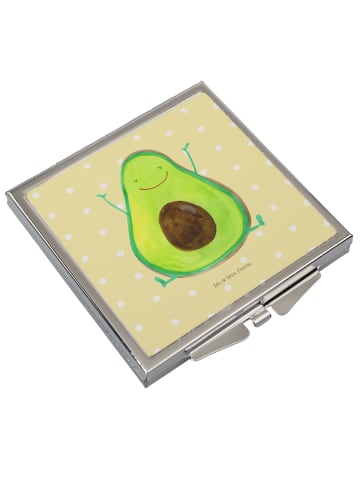 Mr. & Mrs. Panda Schminkspiegel Avocado Glücklich ohne Spruch in Gelb Pastell