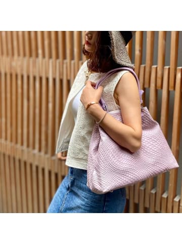 Florence Leder Handtasche, Umhängetasche Florence Tasche schwarz ca. 31cm