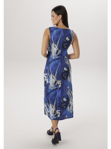 Aniston SELECTED Midikleid in royalblau-blau-marine-offwhite