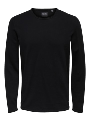 Only&Sons Pullover 'ONSJIM Reg 12 Crew Knit CS' in schwarz