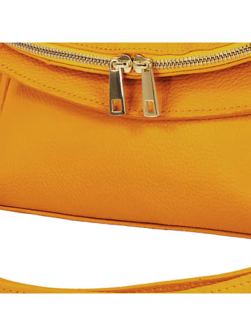 Toscanto Leder Schultertasche, Clutch Toscanto Tasche gelb ca. 24cm