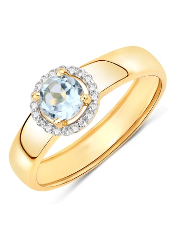 Rafaela Donata Ring Sterling Silber Blautopas in gelbgold