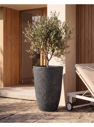 Beliani Outdoor Blumentopf CAMIA in Schwarz - (W) 43 x (H) 60 x (L) 43 cm