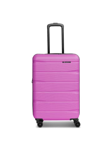 Franky Munich 4.0 4-Rollen Trolley M 66 cm mit Dehnfalte in pink dull