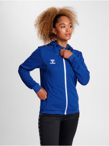 Hummel Hummel Zip Kapuzenpullover Hmlauthentic Multisport Damen Atmungsaktiv Schnelltrocknend in TRUE BLUE