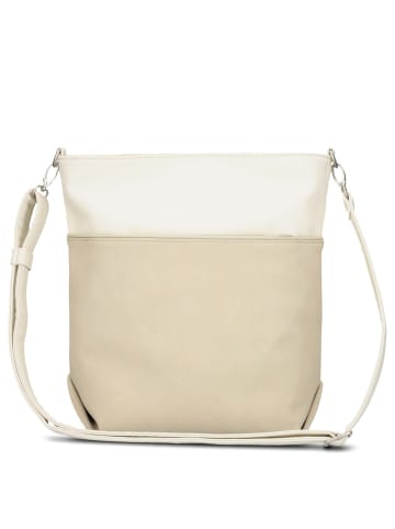 Zwei Jana J12 - Schultertasche 33 cm (papaya) in nubuk-linen