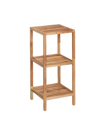 relaxdays Badregal in Natur - (B)36 x (H)79 x (T)36 cm