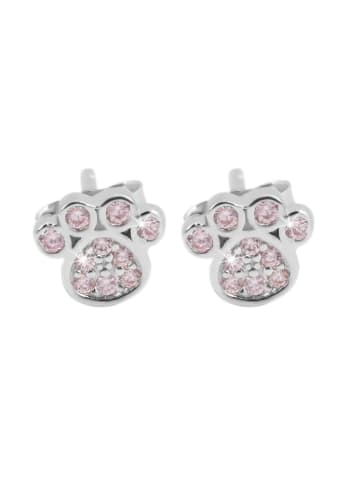 Adeliás Mädchen Ohrringe – Ohrstecker aus 925 Silber mit Zirkonia in silber