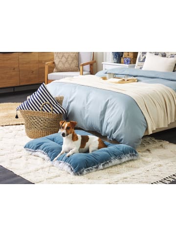 Beliani Tierbett ERGANI in Blau - (W) 90 x (H) 10 x (L) 60 cm