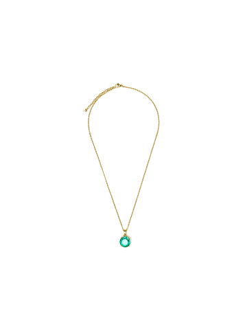 Luxenter Halskette mit grünem Paraíba-Hydrothermalquarz, 18 Karat Gelbgold-Finish – Amkru