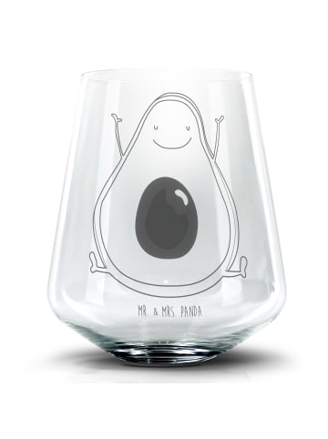 Mr. & Mrs. Panda Cocktail Glas Avocado Glücklich ohne Spruch in Transparent