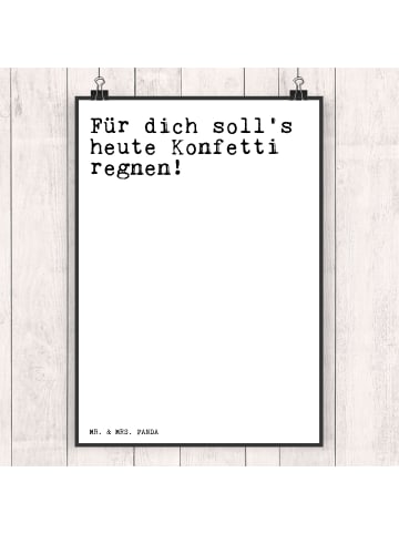 Mr. & Mrs. Panda Bild Für dich soll's heute... mit Spruch in Weiß