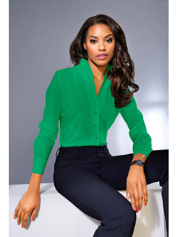 Heine Stehkragen-Bluse in grasgrün