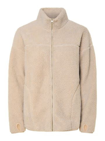 Pieces Teddyjacke in Silver Gray