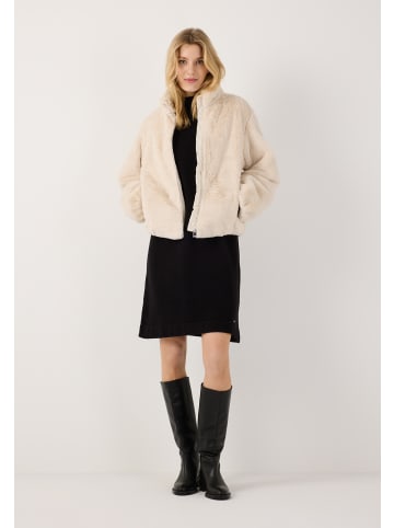 More & More kurze, Flausch-Teddyjacke in powder cream