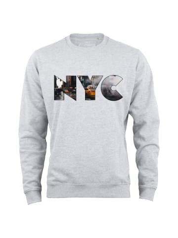 Cotton Prime® Skyline Sweatshirt "New York" - Weltenbummler Kollektion in Grau-Melange