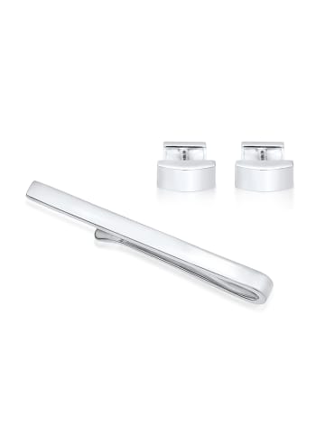 KUZZOI Schmuckset 925 Sterling Silber Geo in Silber