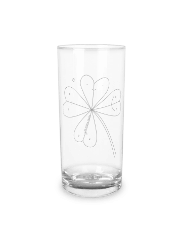 Mr. & Mrs. Panda Glas Blume Kleeblatt ohne Spruch in Transparent