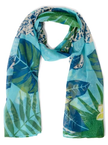 Marie Lund Schal in aqua mehrfarbig - 0003