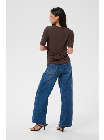 Kaffe T-shirt KAcarla Regular fit in Chocolate Brown