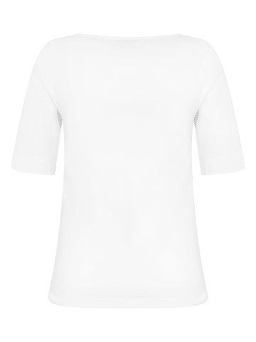 Zero  Basic Shirt mit U-Boot-Ausschnitt in Offwhite