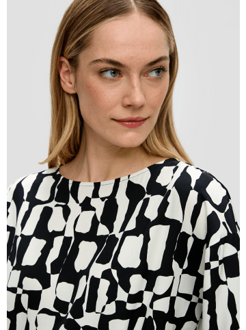 s.Oliver BLACK LABEL Bluse 3/4 Arm in Schwarz-weiß