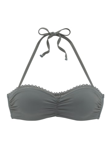 S. Oliver Bügel-Bandeau-Bikini-Top in oliv