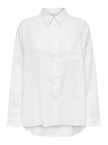 ONLY BRUXELLES L/S LIN BL SHIRT PNT NOOS in Bright White