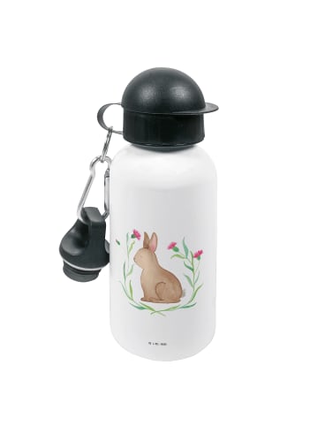 Mr. & Mrs. Panda Kindertrinkflasche Hase Sitzen ohne Spruch in Weiß