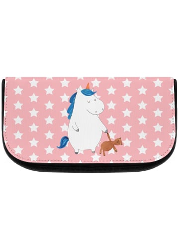 Mr. & Mrs. Panda Kosmetiktasche Einhorn Teddy ohne Spruch in Rot Pastell