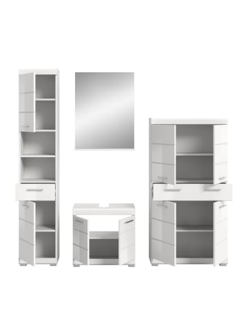 ebuy24 Badmöbelset Scout (4-teilig) Weiß 186 x 34 cm