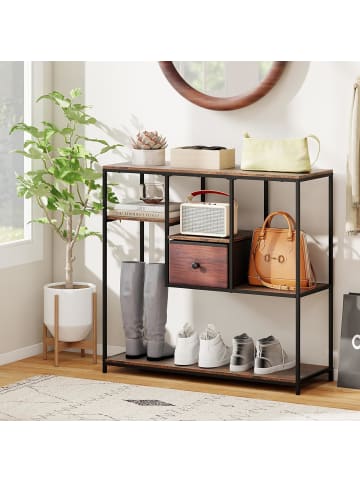 COSTWAY Konsolentisch 35 x 100 x 95 cm in Braun