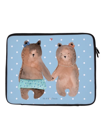 Mr. & Mrs. Panda Notebook Tasche Bär Freundin ohne Spruch in Blau Pastell