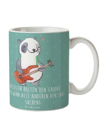 Mr. & Mrs. Panda Tasse Bassgitarre Groove mit Spruch in Meeresbrise