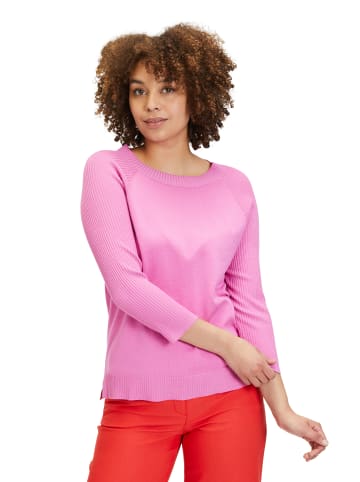 Betty Barclay Feinstrickpullover mit Rippenstruktur in Super Pink