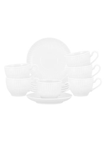 Seltmann Weiden 6er Set Espressotassen mit Untertassen Amina 100 ml in Weiß